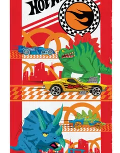 Toalha banho Felpuda Estampada Hot Wheels  60cmx1,20m Lepper