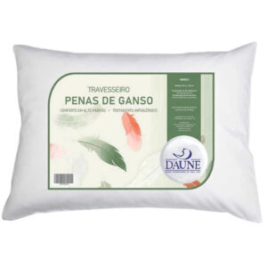 Travesseiro Hibrido 50x70 C/50% Penas 50% Fibras Poliester