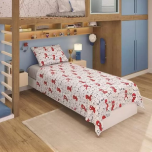 Jogo de Cama 100% Algodao 3 Peças Solteiro Spider Man Lepper