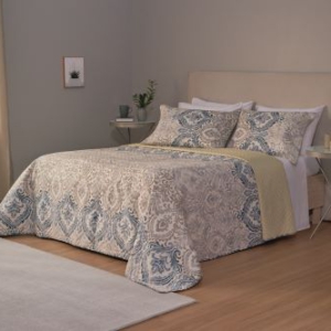 Cobreleito Dupla Face Queen Estampado Niteroi 2,40 m x 2,60m