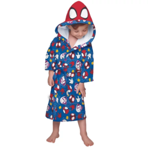 Roupão Aveludado Infantil Quimono  C/Capuz Spidey PP) Lepper