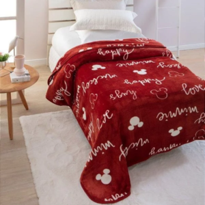 Cobertor Solteiro Raschel 1,50x2,00m Jolitex Mickey e Minnie