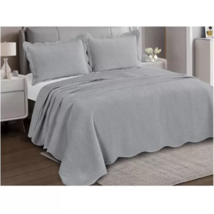 Colcha Queen Velvet Neo 240x260m Cor: Cinza Limestone Camesa