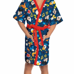 Roupao Aveludado Infantil Quimono Estampado Mickey P Lepper