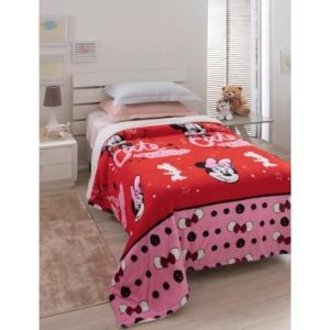 Cobertor Jolitex C/Sherpa Infantil Antiárgico Minnie 150x200