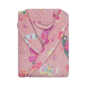 Roupão  Infantil Microfibra Borboletas Camesa Tamanho G