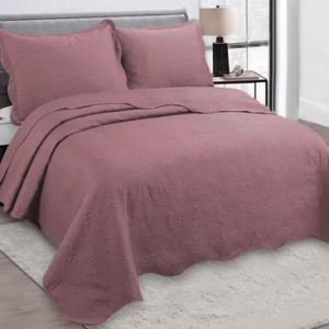 Colcha Fiore King Size 260x280m C/Porta Travesseiros Rose