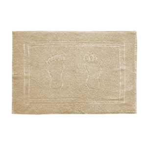 Toalha Piso Felpuda Pegada Bege 45X70Cm Camesa