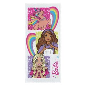 Toalha Felpuda de Banho Estampada Barbie 60x1,20m Lepper