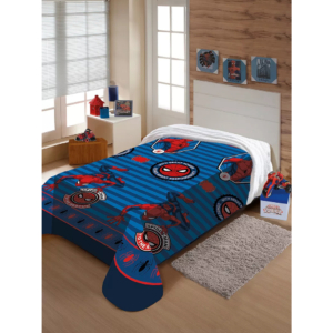 COB. COM SHERPA MARVEL C/ CINTA SPIDERMAN TO THE RESCUE 1,50mx2,00m AZ/CD