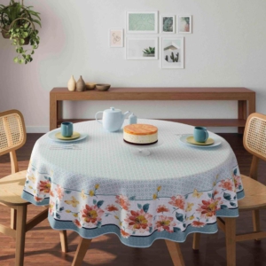 Toalha de Mesa POP Redonda Estampada 4 Lugares Manjar 1,55m
