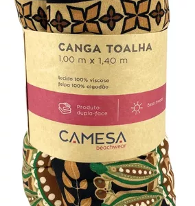 Canga Toalha Saída De Praia Atoalhada Dupla 100x140cm Camesa