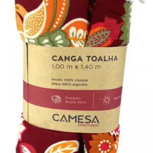 Canga Toalha Saída De Praia Atoalhada Dupla 100x140cm Camesa