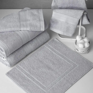 Toalha de Piso Naturalle Fashion 80x48 cm Cor Prata Sultan