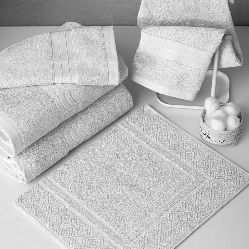 Toalha de Piso Naturalle Fashion 80x48 cm Cor Branco  Sultan