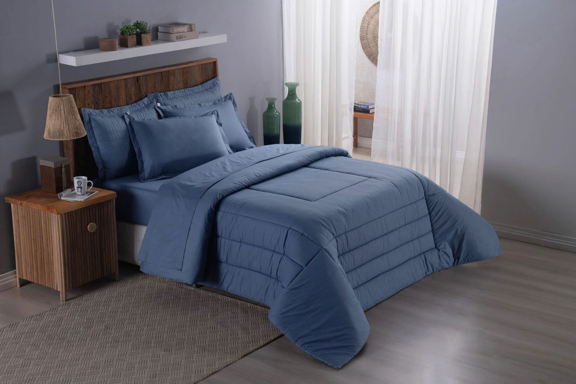 Edredom Queen  240x260m Avulso Linha Casual Dupla Face Juma