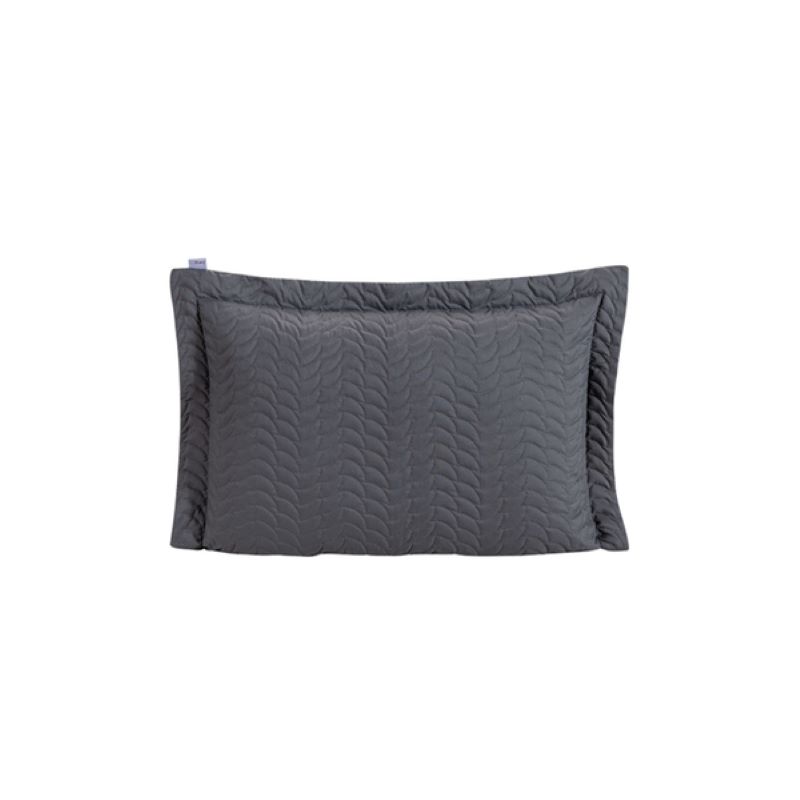 Porta Travesseiro Avulso Juma Linha Criarte  50x70cm Chumbo