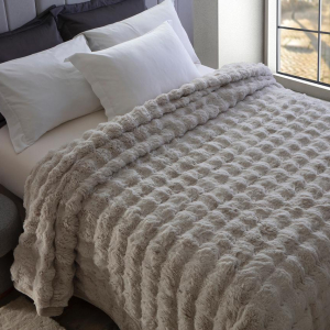 Cobertor King Size Lili Katz 9D Ocean Bege  2,20x240m  - Jolitex