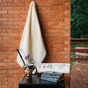 Toalha Felpuda de Banho Transfer Harry Potter 70 cm x 1,40 m