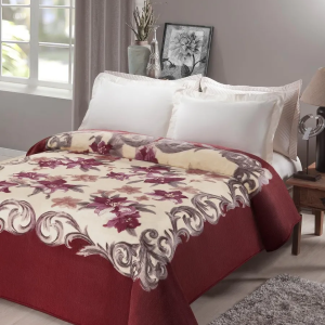 Cobertor king Kyor Plus Mont Blanc Vinho 220x240m Jolitex