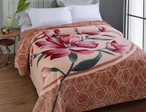Cobertor Casal Kyor Plus Monaco 1,80x2,20m Bege Jolitex