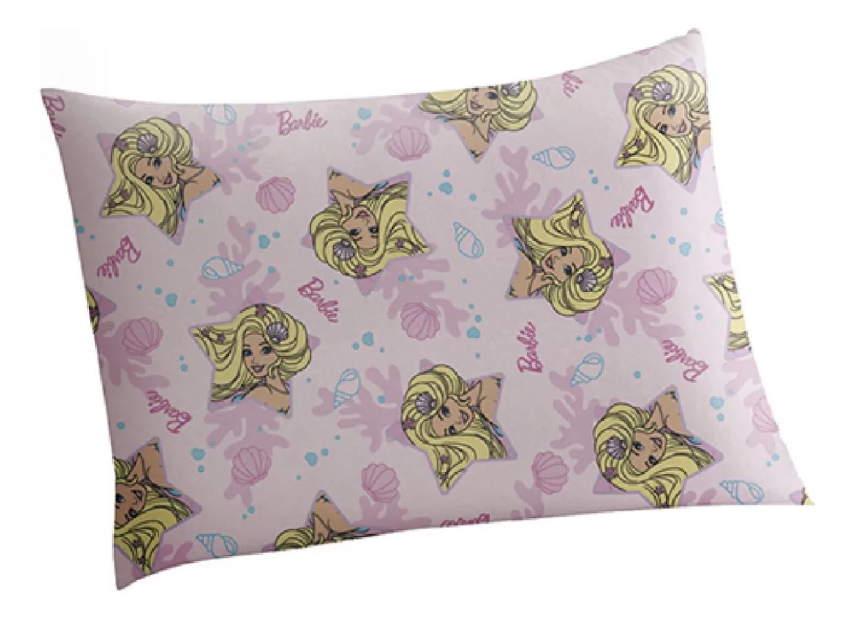 Fronha Avulsa Estampada Barbie 50 cm x 70 cm Lepper