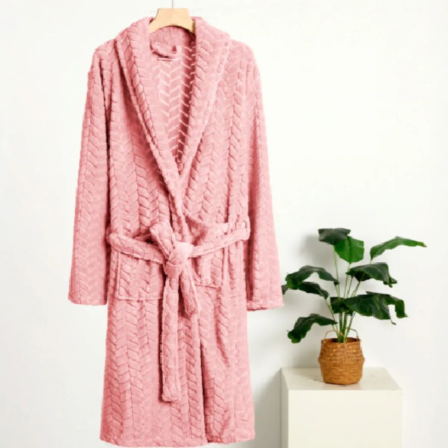 Roupão Jacquard Cordas Sonhare Luxo E Conforto M Rosa Sultan