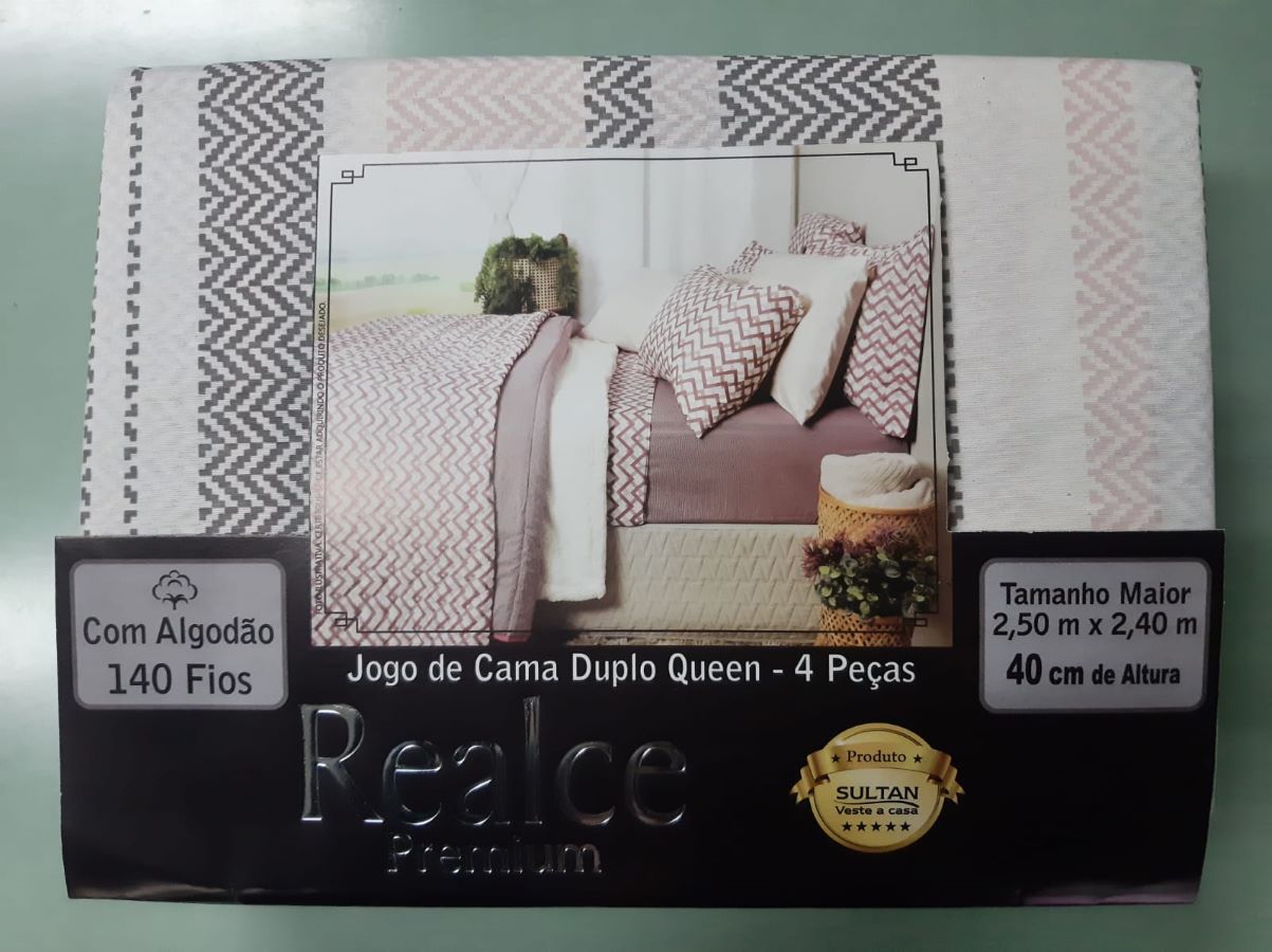 Jogo Cama Duplo Queen 4 peças Jade 2  Realce Premium 240x250