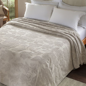 Colcha Vintage Classic Melody Queen  240x260m Cor Bege Wool