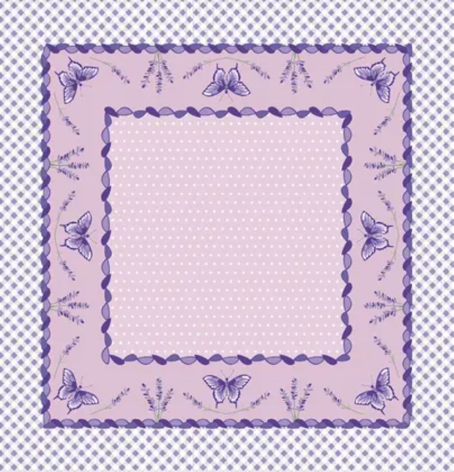 Toalha Mesa POP Quadrada Lavanda Poá 75 cm x 75 cm Lepper