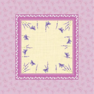 Toalha  Mesa POP Quadrada Lavanda Borboletas 75x75cm Lepper