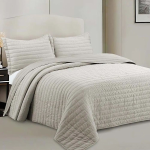 Colcha Queen Size Neo Rustik Bege 240x260cm C/3 Peças Camesa