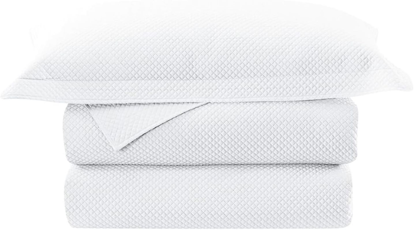 Colcha Queen Size 240x260cm Neo Diamonds Branca Camesa - Imagem 3