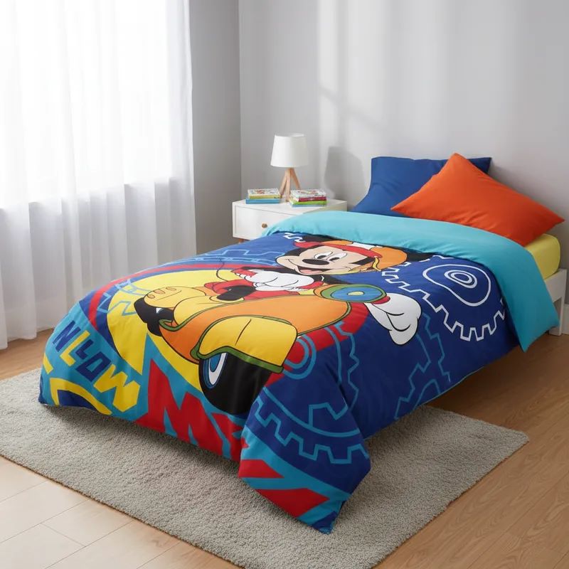 Coberdrom Solteiro Dupla Face Sherpa 1,50x2,00 Mickey Lepper