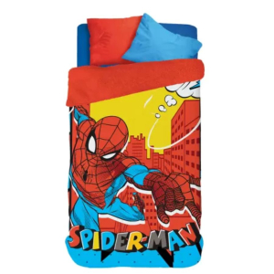 Coberdrom Solteiro Dupla Face C/ Sherpa Spider Man 155x220cm