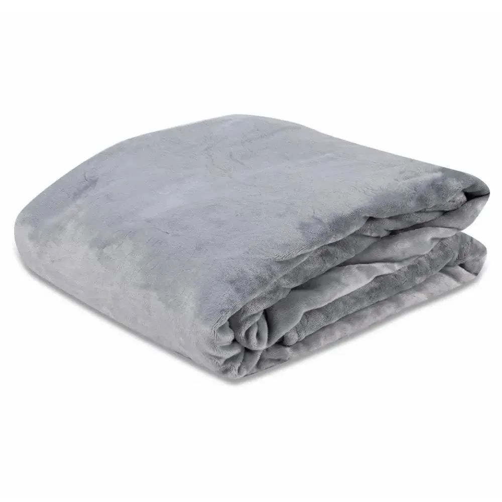 Cobertor Casal Microfibra Velour Neo Clássico Camesa Cinza - Imagem 3