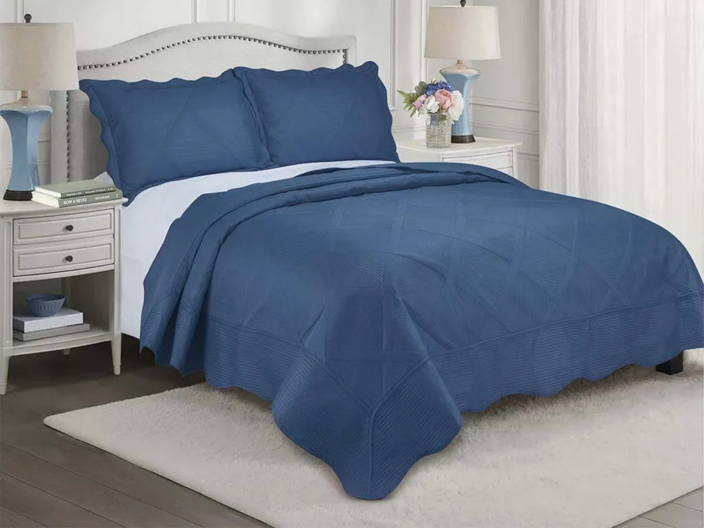 Colcha Queen Size Egeu 2,40x2,60m C/2 Porta Travesseiros