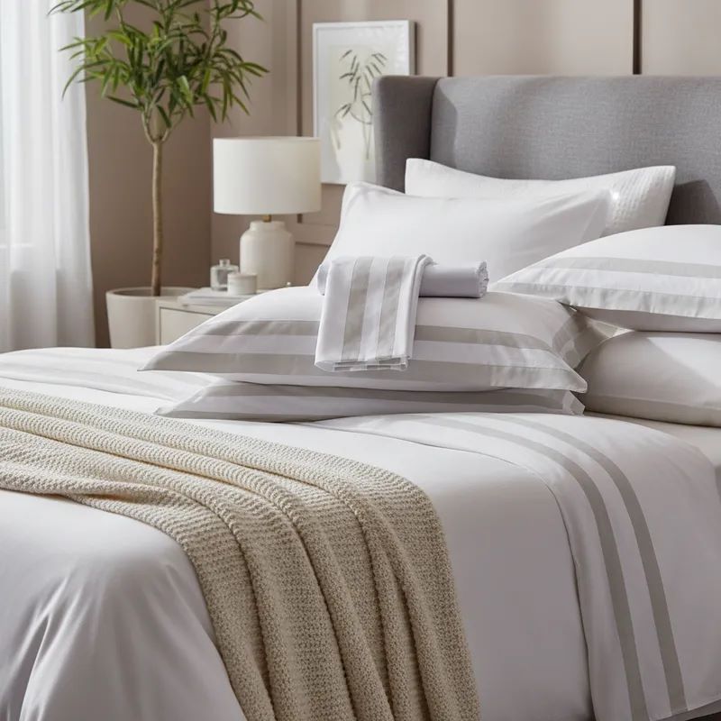 Jogo de Cama Casal Double Branco/Cinza 2,20m x 2,50m Sultan - Imagem 3