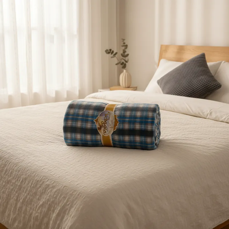 Manta Casal Polar Fleece Xadrez C/Estilo Escocês 180x220m