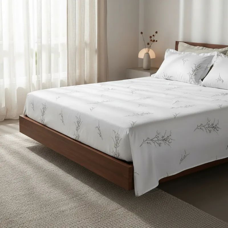 Jogo de Cama Queen Tresor 300 Fios 247x260cm Ramos Bege