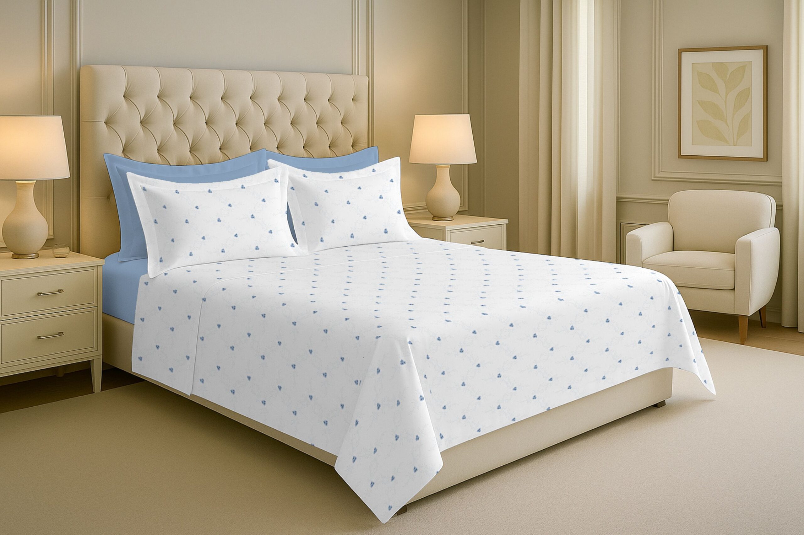 Jogo de Cama Queen Tresor 300 Fios 247x260cm Estampa 7975 - Imagem 3