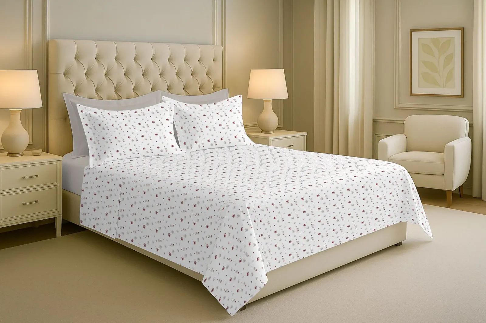 Jogo de Cama Queen Tresor 300 Fios 247x260cm Estampa 7853 - Imagem 2