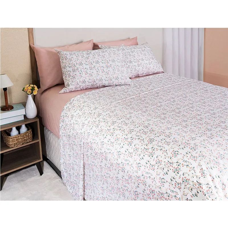 Jogo Cama Duplo Queen 4 Pças Clarice Realce Premium 240x250 - Imagem 4