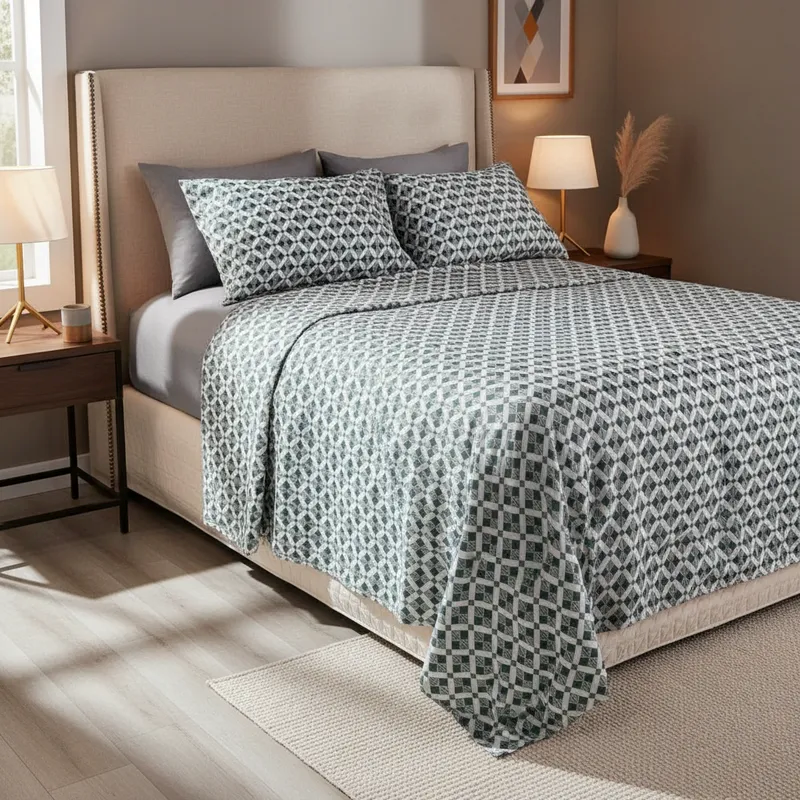 Jogo Cama Duplo Queen 4 Pças Cael Realce Premium 240x250cm