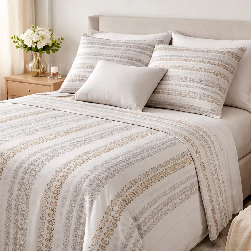 Jogo Cama Duplo Queen Vitório Realce Premium 240x250cm